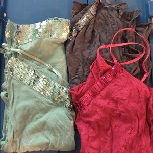 Lot of sequin camisoles